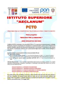 Pubblicita PCTO Biologia per la medicina 2021 22 1